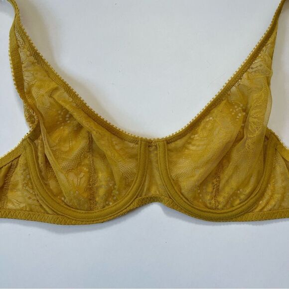 Simone Perele Embleme Scoop Demi - Golden Yellow 32D - Picture 12 of 13